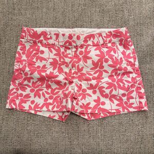 Crewcuts Girls Chino Pink and White Floral Print Shorts 14
